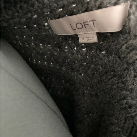 Ann Taylor Loft Women’s Cardigan / Sweater Coat, Marled Gray, Medium - Picture 2 of 2